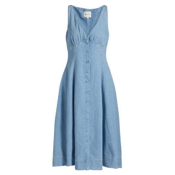 Reformation Dresses & Skirts - NEW, REFORMATION Sebastien Denim Midi Dress Size 4 #MD818